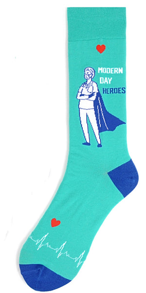 PARQUET Brand Men’s HEALTHCARE Socks ‘MODERN DAY HEROES’ - Novelty Socks And Slippers