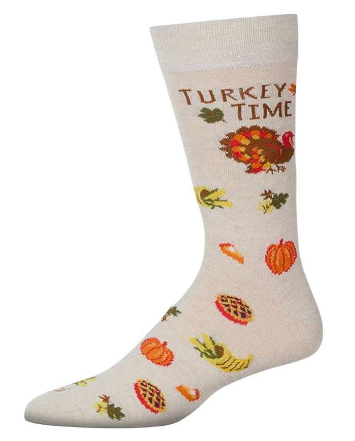 TURKEY TIME Men’s Thanksgiving Socks MeMoi Brand