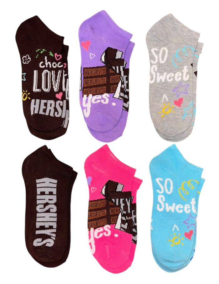 HERSHEY BARS Candy Ladies 6 Pair Of Low Show Socks ‘CHOCOLATE LOVERS’