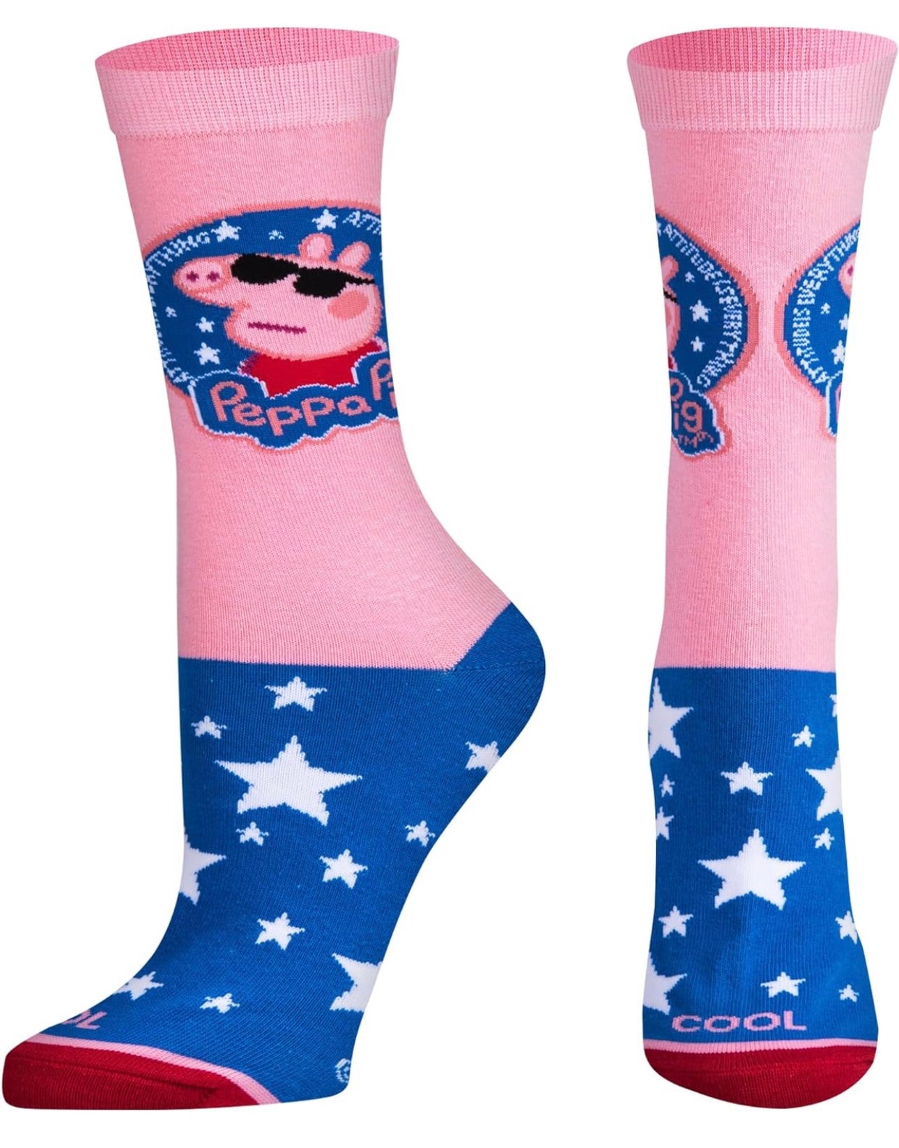 PEPPA PIG TV SHOW Unisex Socks ‘ATTITUDE IS EVERYTHING’ COOL SOCKS