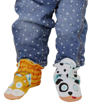 PALS SOCKS Brand Unisex CAT & DOG BABY NON-SLIP BOOTIES (CHOOSE SIZE) - Novelty Socks And Slippers