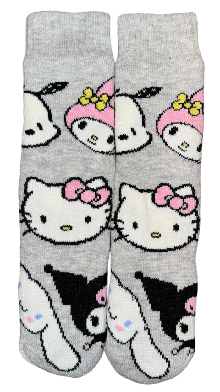 SANRIO HELLO KITTY Ladies Gripper Bottom Cozy Warmer Slipper Socks KUROMI, MY MELODY