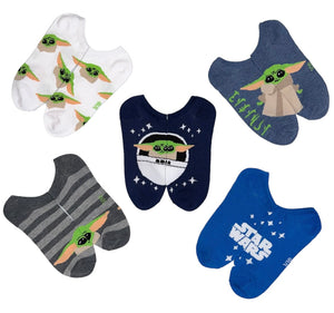 STAR WARS BABY YODA Ladies 5 Pair Of No Show Socks