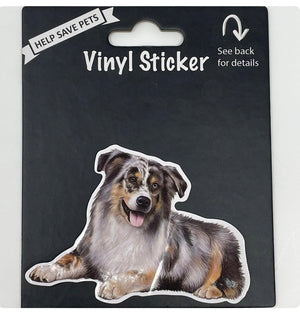 AUSTRALIAN SHEPHERD Vinyl Sticker By E&S Pets