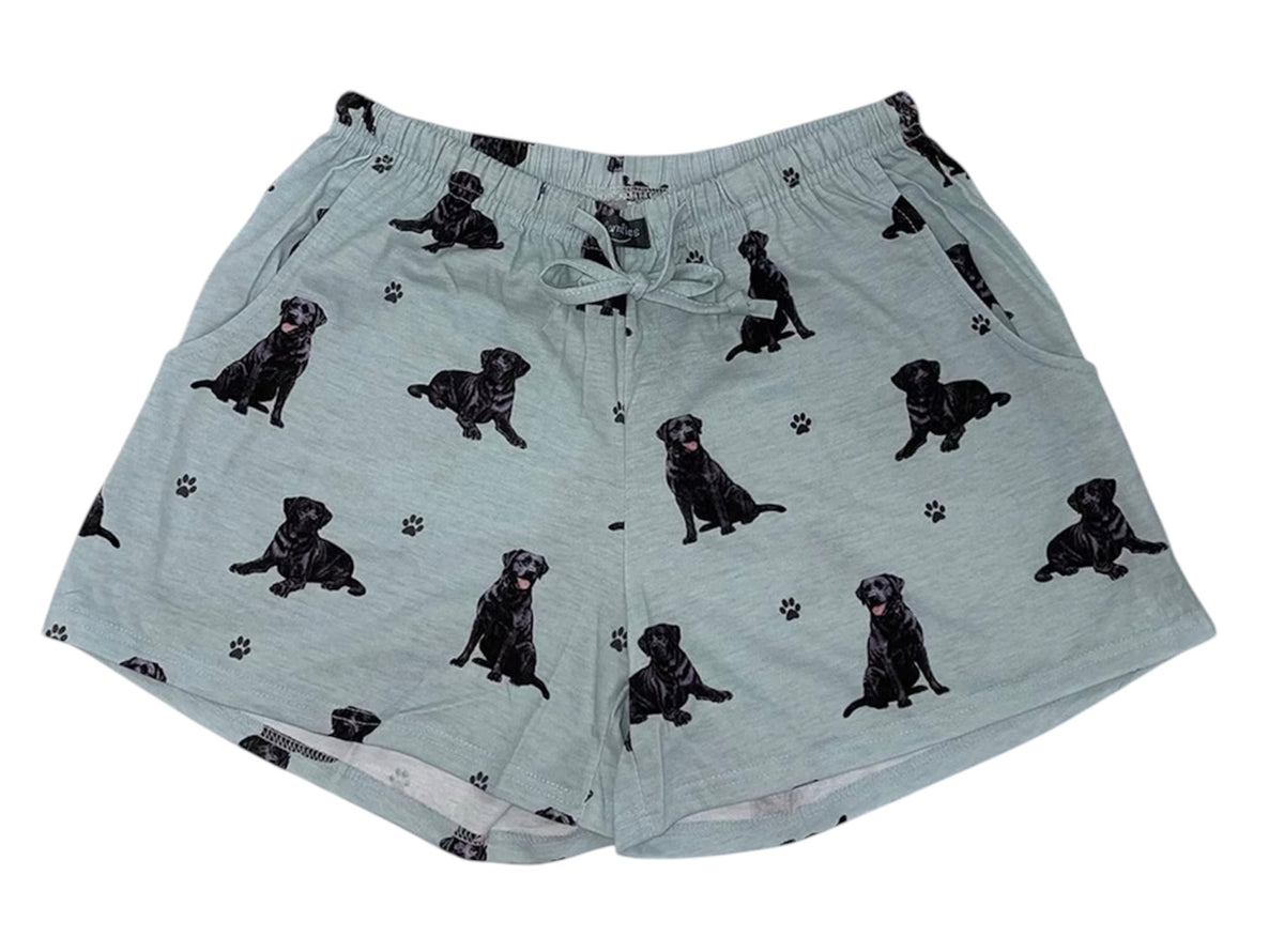 BLACK LABRADOR Dog Ladies Lounge Pajama Shorts COMFIES Brand By E&S PETS