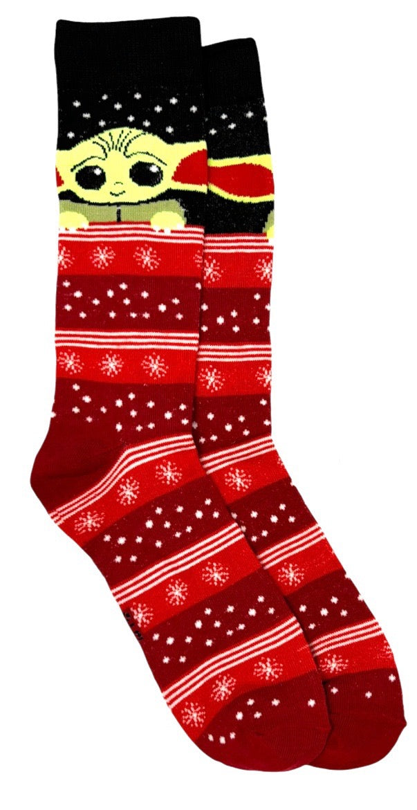 DISNEY STAR WARS Men’s CHRISTMAS BABY YODA Socks