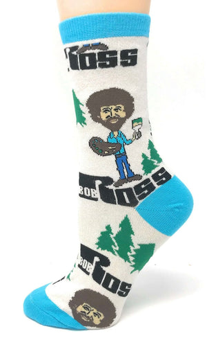 BOB ROSS Ladies 'ALWAYS BOB ROSS' Socks OOOH YEAH Brand - Novelty Socks And Slippers