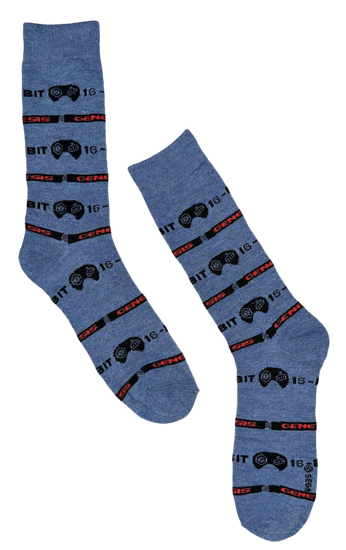 SEGA GENESIS Men’s Crew Socks With CONTROLLERS 16-BIT