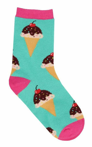 SOCKSMITH Minis Brand Infant Girls ICE CREAM Socks ‘WHAT’S THE SCOOP?’ Age 6-12 Months - Novelty Socks And Slippers