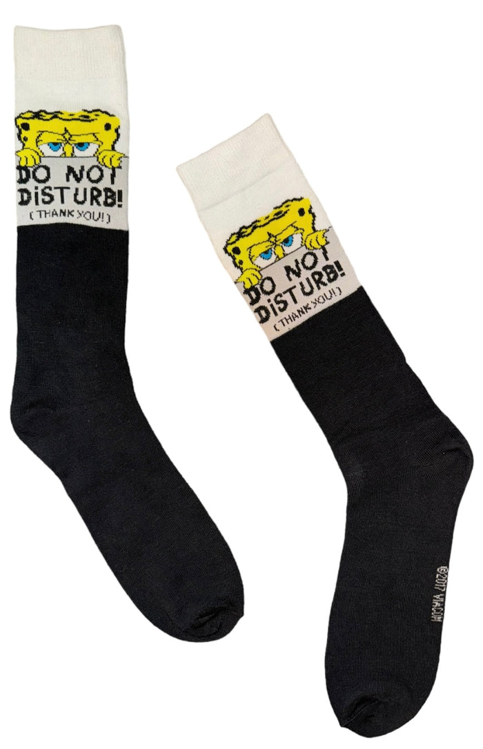 SPONGEBOB SQUAREPANTS Men’s Socks ‘DO NOT DISTURB! (THANK YOU)