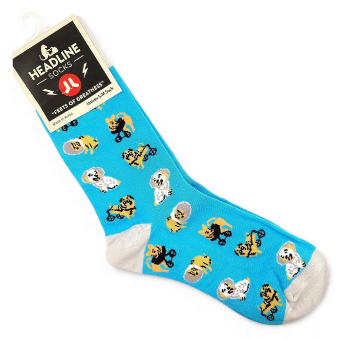 SAD DOGS ADULT UNISEX SOCKS HEADLINE BRAND SOCKS SIZE S/M