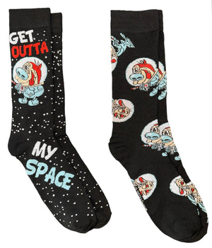 REN & STIMPY Men’s 2 Pair Of Socks ‘GET OUTTA MY SPACE’