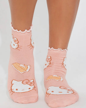 SANRIO HELLO KITTY Ladies 5 Pair Of THANKSGIVING Socks PUMPKINS, PIE, LEAVES