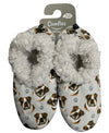 BULLDOG Ladies Non-Slip Slippers COMFIES BRAND By E&S Pets - Novelty Socks And Slippers