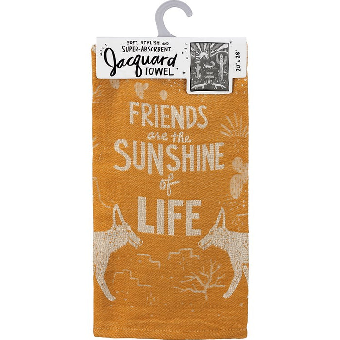 PRIMITIVES BY KATHY ‘FRIENDS ARE THE SUNSHINE OF LIFE’ Kitchen Tea Towel