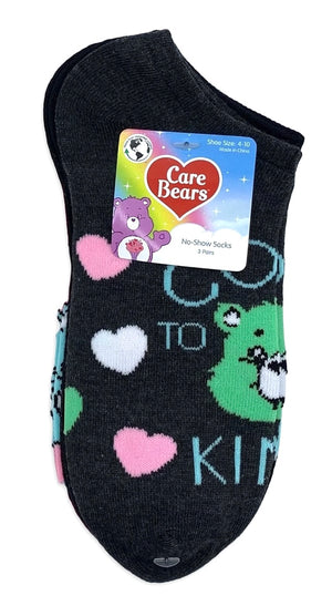 CARE BEARS Ladies 3 Pair Of No Show Socks ‘COOL TO BE KIND’