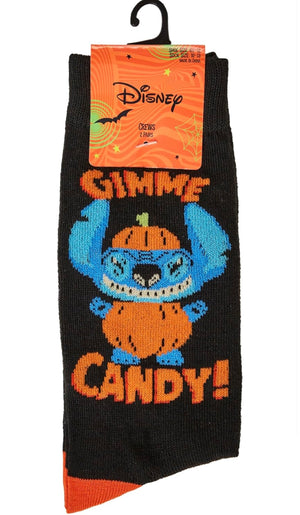 DISNEY LILO & STITCH Men’s HALLOWEEN 2 Pair Of Socks ‘GIMME CANDY!’