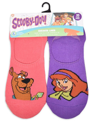 SCOOBY-DOO Ladies 10 Pair Of Sneaker Liner Socks