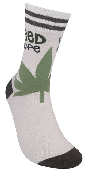 FUNATIC Brand Unisex MARIJUANA Socks ‘WEED IS DOPE’ - Novelty Socks for Less