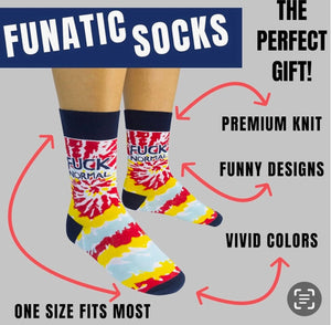 FUNATIC Brand Unisex Socks FUCK NORMAL