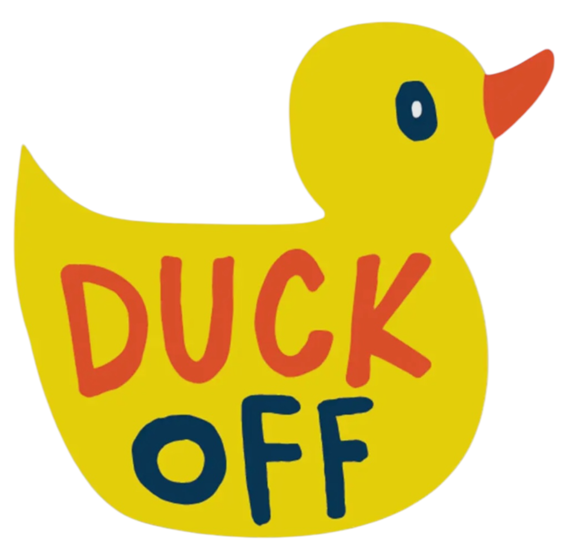 DUCK OFF Vinyl YELLOW DUCK Sticker FUNATIC Brand