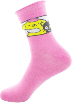 SANRIO HELLO KITTY Ladies 2 Pair Of Socks POMPOMPURIN, CHOCOCAT, KEROPPI