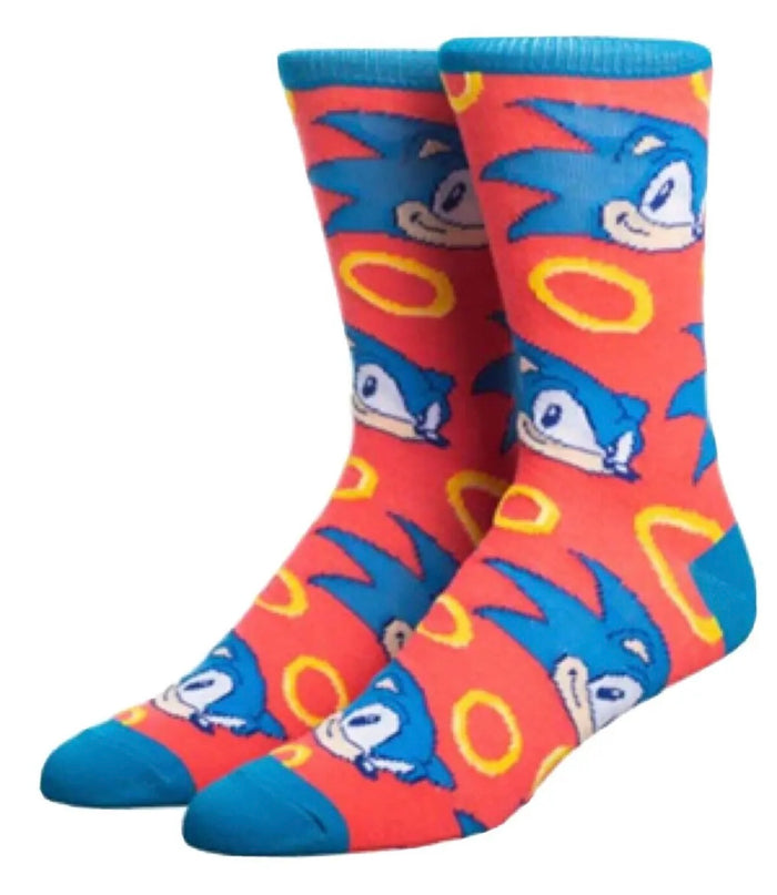 SONIC THE HEDGEHOG Men’s Socks With RINGS BIOWORLD Brand