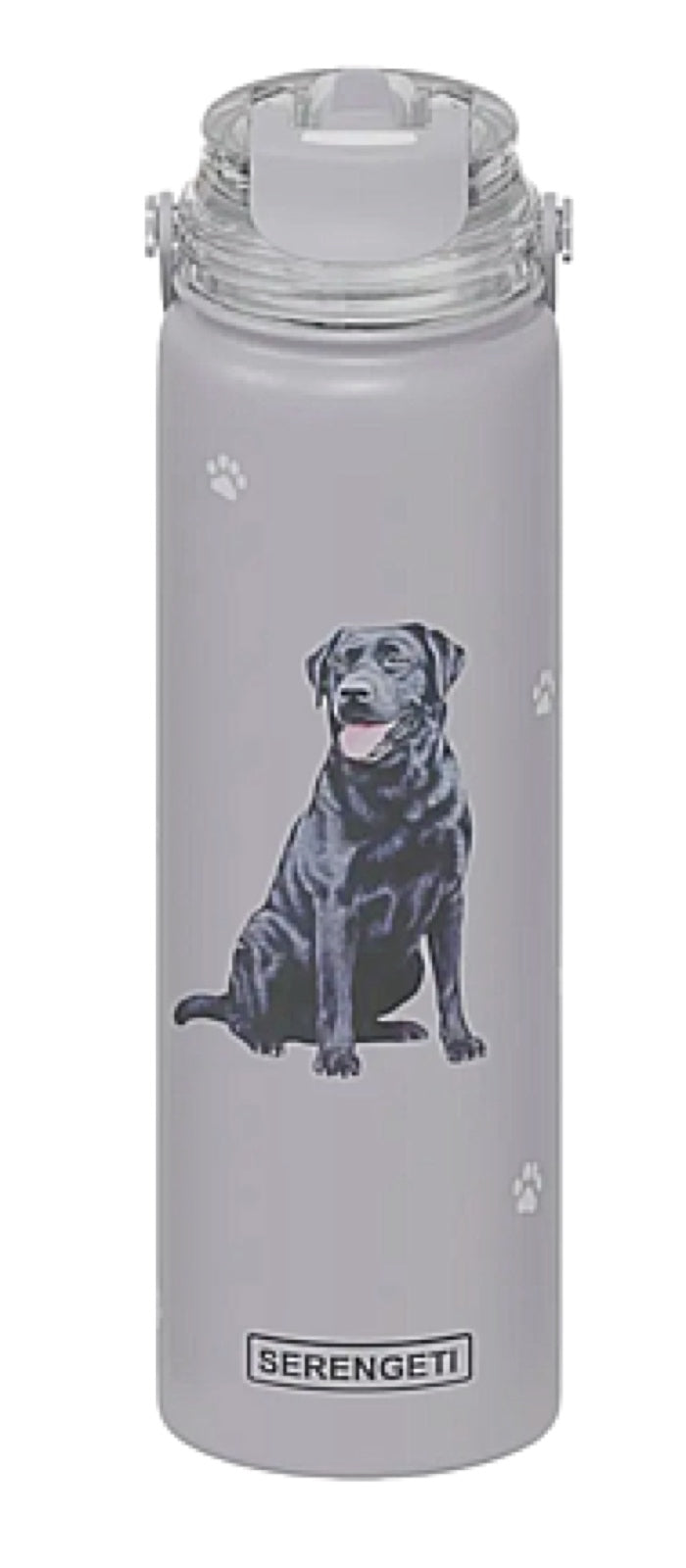 BLACK LABRADOR Dog Stainless Steel 24 Oz. Water Bottle SERENGETI BRAND By E&S Pets