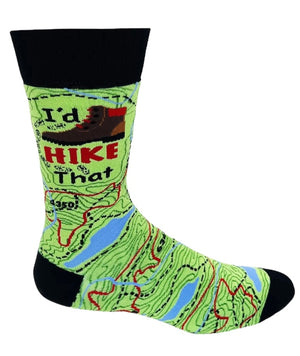 FABDAZ Brand Men’s HIKING Socks ‘I’D HIKE THAT’ - Novelty Socks And Slippers