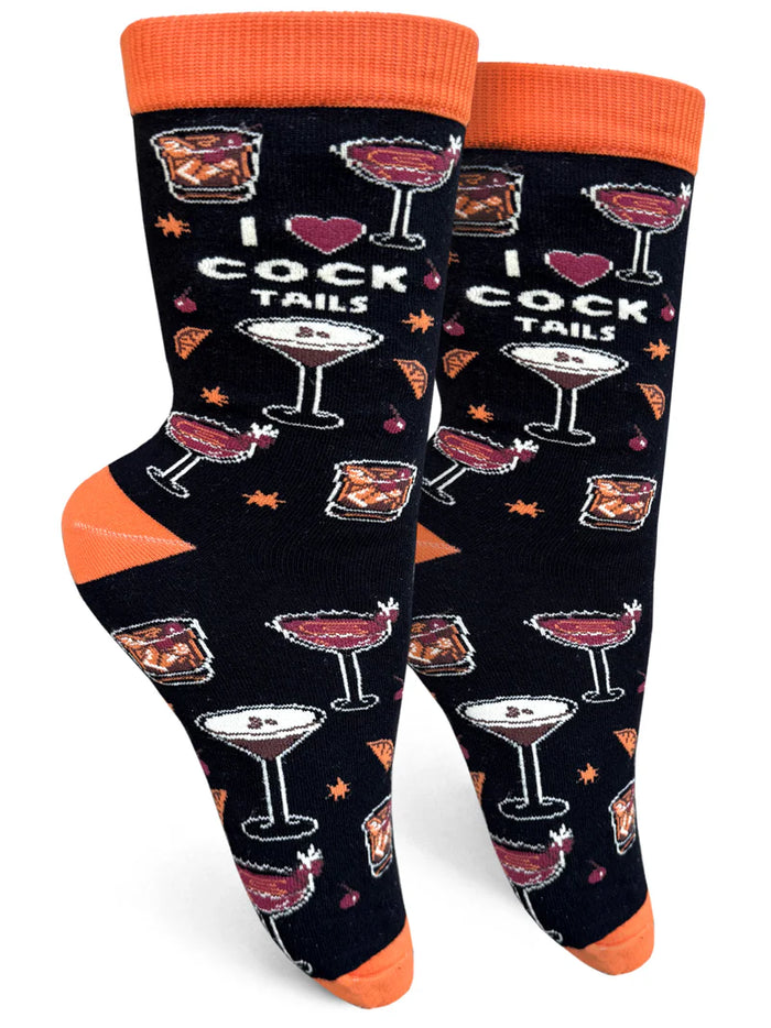 I LOVE COCK TAILS Ladies Socks GROOVY THINGS Brand