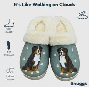 SNUGGS Memory Foam BERNESE MOUNTAIN Dog Non Slip Slippers By E&S Pets (Choose Size)