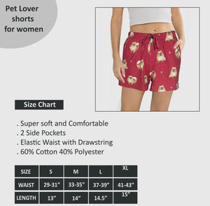 COMFIES LOUNGE PJ SHORTS Ladies POMERANIAN Dog BY E&S PETS - Novelty Socks And Slippers