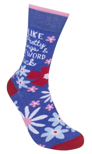 FUNATIC Brand Unisex I LIKE PRETTY THINGS & THE WORD FUCK Socks