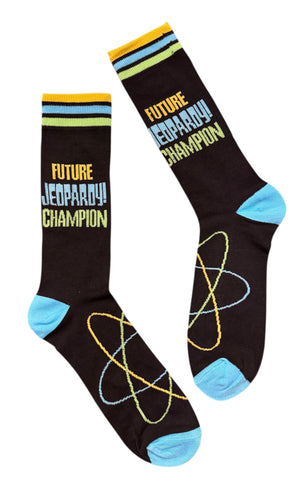 JEOPARDY Game Show Men’s Socks FUTURE JEOPARDY CHAMPION PERRI’S Socks Brand - Novelty Socks And Slippers