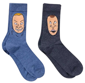 BEAVIS & BUTT-HEAD Men’s 2 Pair Of Socks - Novelty Socks And Slippers