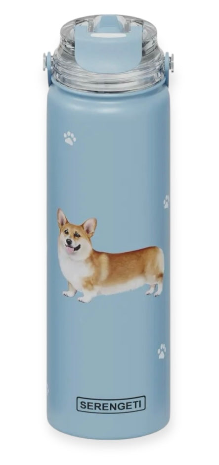 WELSH CORGI DOG Stainless Steel 24 oz. Water Bottle SERENGETI Brand By E&S Pets