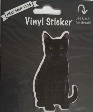 BLACK CAT Vinyl Sticker By E&S Pets