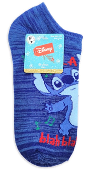 DISNEY LILO & STITCH Ladies CHRISTMAS 6 Pair Of No Show Socks ‘MERRY EVERYTHING’ - Novelty Socks And Slippers