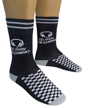 FUNATIC Brand Unisex ‘GO AWAY I’M GAMING’ Socks With HEADPHONES - Novelty Socks for Less