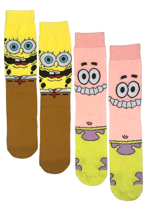 SPONGEBOB SQUAREPANTS Men’s 2 Pair Of Socks With PATRICK - Novelty Socks And Slippers