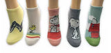 PEANUTS Ladies 5 Pair Of No Show Socks WOODSTOCK, SNOOPY & The RED BARON - Novelty Socks And Slippers