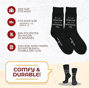 WHAT’D YOU SAY? Unisex ‘MY BOSS IS AN A$$HOLE’ Socks - Novelty Socks And Slippers