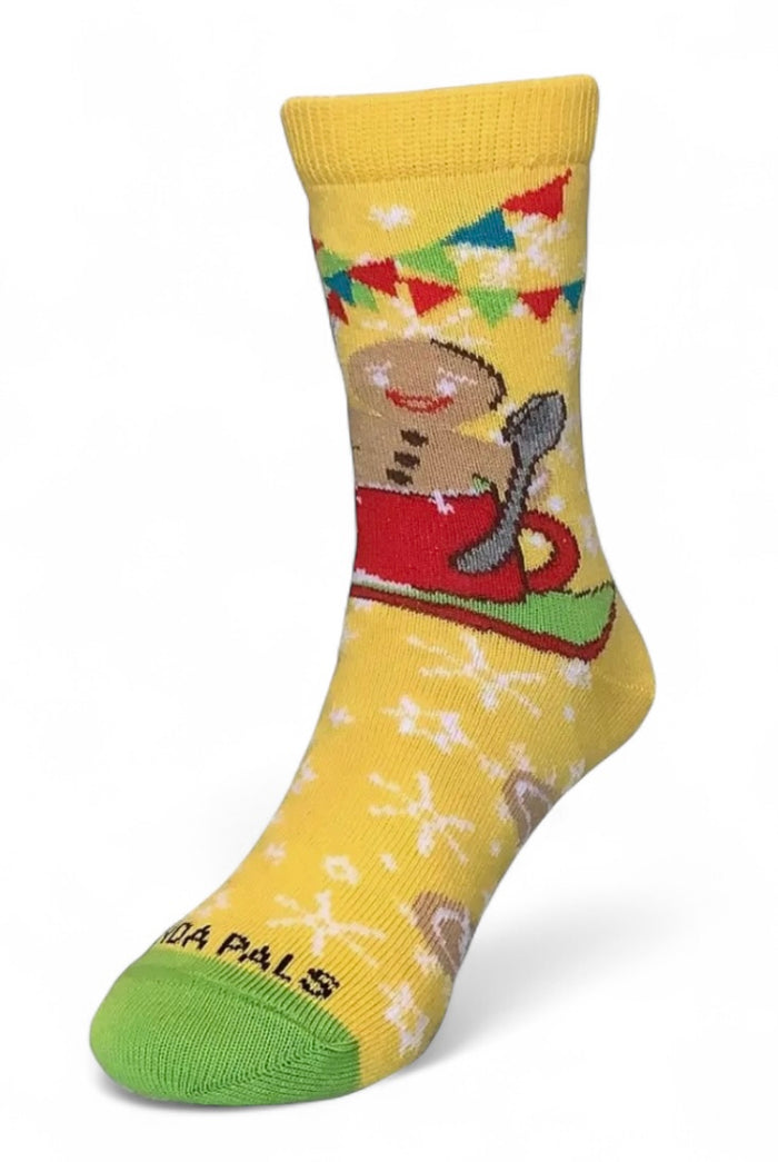 GINGERBREAD MAN Unisex Kids Christmas Socks (Choose Size) Sock Panda Brand