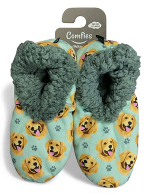 GOLDEN RETRIEVER Dog Ladies Non-Slip Slippers COMFIES BRAND By E&S Pets - Novelty Socks And Slippers