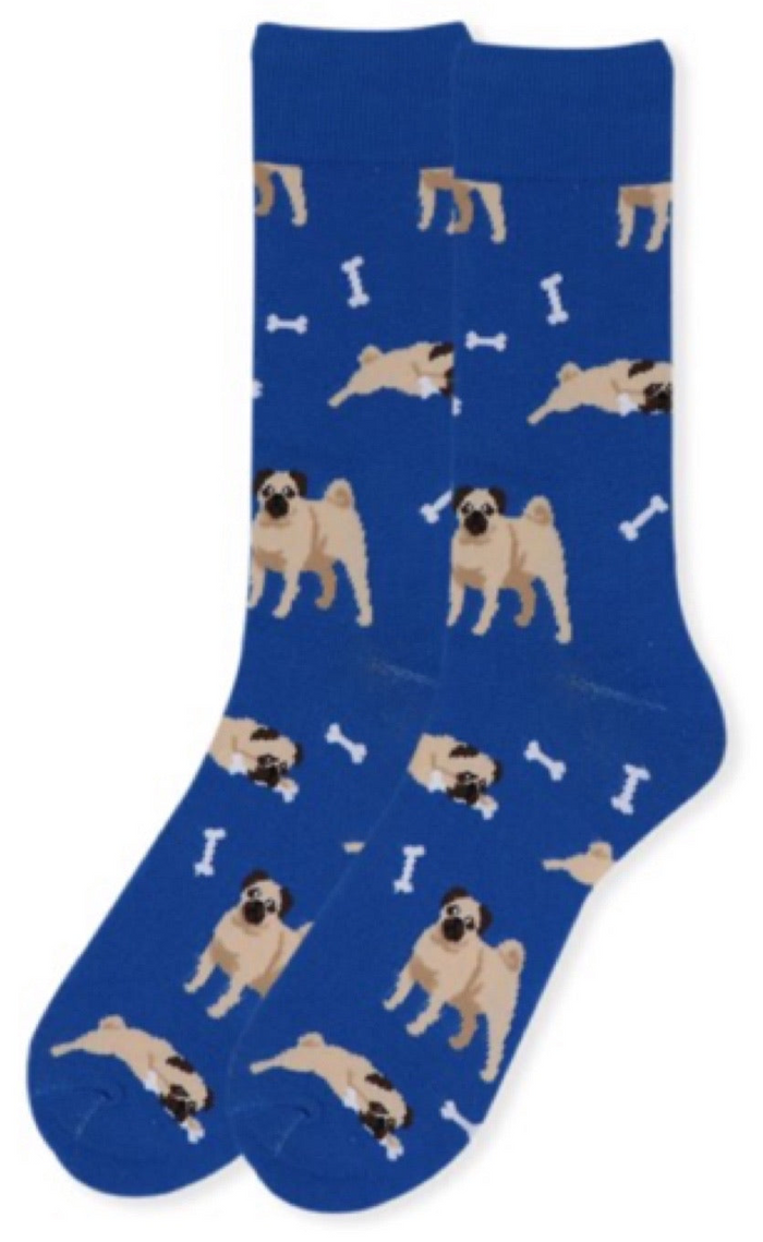 PARQUET BRAND Men's PUG DOG Socks PUG DOGS
