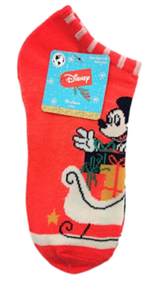 DISNEY Ladies CHRISTMAS 6 Pair of No Show Socks ‘FABYULEOUS’ - Novelty Socks And Slippers