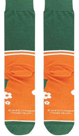 ODD SOX Brand Men’s ORANGE CRUSH SODA Socks - Novelty Socks And Slippers