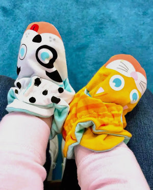 PALS SOCKS Brand Unisex CAT & DOG BABY NON-SLIP BOOTIES (CHOOSE SIZE) - Novelty Socks And Slippers