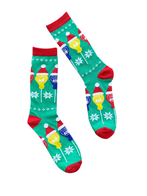 TOOTSIE ROLL TOOTSIE POP Men’s CHRISTMAS Socks (CHOOSE COLOR) - Novelty Socks And Slippers