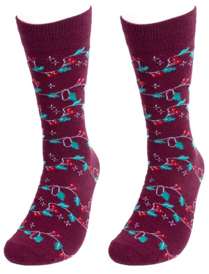 PARQUET Brand Men’s CHRISTMAS MISTLETOE Socks - Novelty Socks for Less